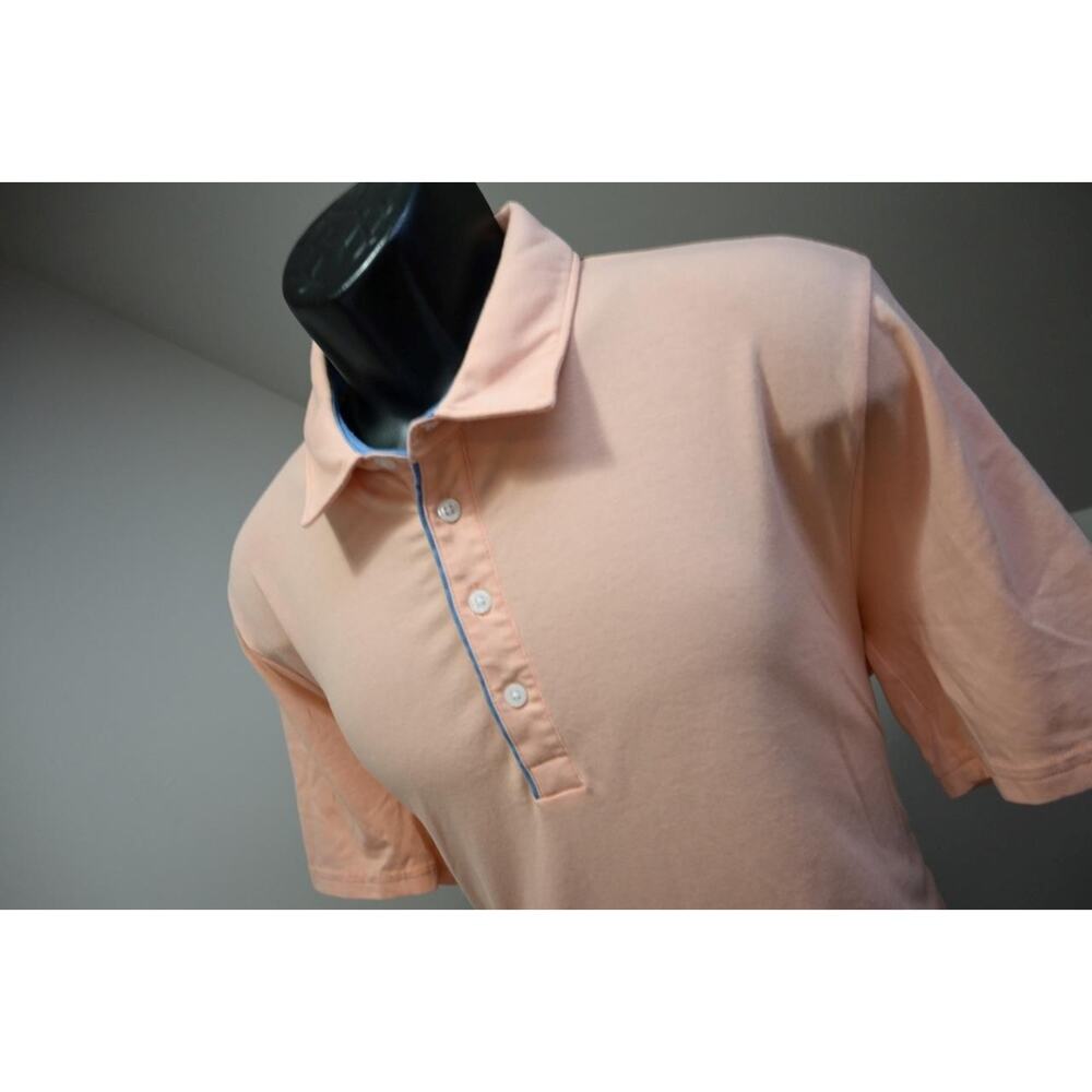J Crew Performance Polo Peach/Pink Short Sleeve Stretch Mens Size Large TALL LT